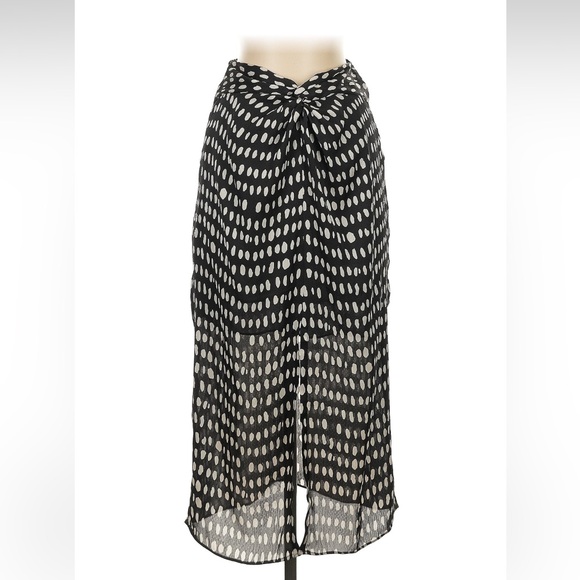 Mango Dot Design Midi Skirt XS - Picture 1 of 4